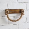 Antique Brass Toilet Paper Holder With Jute Rope - Box Of 2