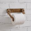 Antique Brass Toilet Paper Holder With Jute Rope - Box Of 2