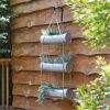 Three-Tier Galvanized Hanging Planter With Hook