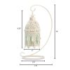 White Fancy Candle Lantern With Stand