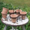 Terra Cotta Handmade Pot Caddy