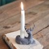 Kneeling Deer Taper Candle Holder