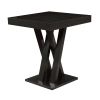 Modern 40-inch High Square Dining Table in Dark Cappuccino Finish