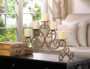 Antiqued Iron Candleabra - 5 Candle Stand