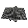 4 Pcs Non-slip Protection Table Mats Dining Placemats PVC Placemats Woven Placemats Coffee Shop Mats, Black and White