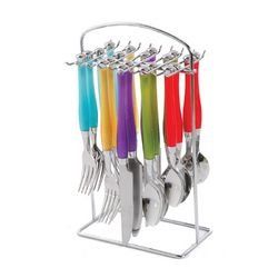 Gibson Home Santoro 20-Piece Stainless Steel Flatware Set with Hanging Rack inAssorted Colors