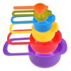 6PCS Measuring Cups And Spoons, Little Cook Colorful Measuring Cups And Spoons Set, Stackable Measuring Spoons, Nesting Plastic Measuring Cups,Dishwas