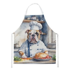 American Bulldog The Chef Apron Cooking Kitchen Server Baking Crafts Gardening for Adult Women Men, Unisex, Large, Multicolor