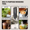 Milk Frother, Handheld Electric Blender stick, Drink Mixer with Food Grade Stainless Steel Stirrer, Battery Operated Foam Maker for Coffee, Cappuccino