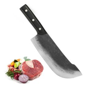 Meat Cleaver Knife-Japanese Butcher Knife Meat Cutting-Professional Chef Knife High Carbon Stainless Steel With Ergonomic Handle- Ultra Sharp Kitchen (Option: Forged Chef Knife)