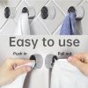 1/3/8pcs Kitchen Towel Holder, Self Adhesive Wall Dish Towel Hook, Round Wall Mount Towel Holder For Bathroom, Kitchen And Home, Wall, Cabinet, Garage